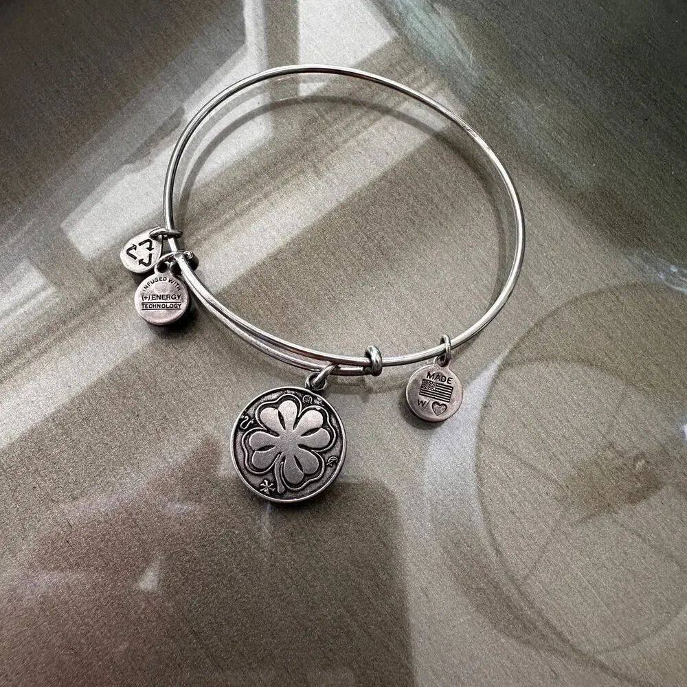 Alex and And Four Leaf Clover Shamrock Bangle Bracelet
